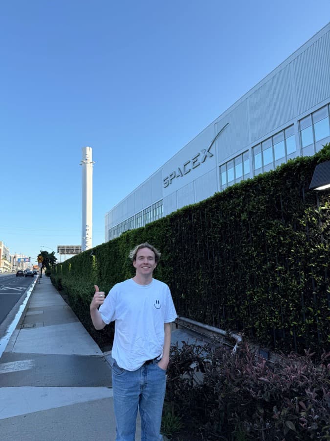 Ed outside SpaceX